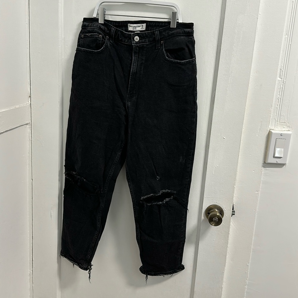 Abercrombie and Fitch Curve Love Mom High Rise Jeans